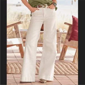 DRIFTWOOD Cream Flare Jeans